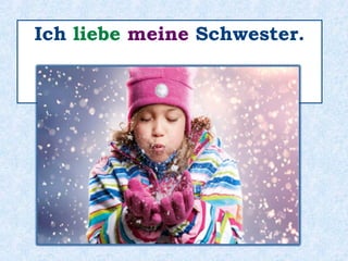 Ich ________ eine Schwester.habe
 