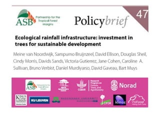 Ecological rainfall infrastructure -Meine van Noordwijk 