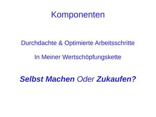 Fokus
Effektivität
Effizienz
Qualität
Schulung
Geld & Erfolg

 