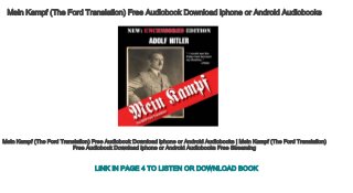 Mein Kampf (The Ford Translation) Free Audiobook Download iphone or Android  Audiobooks