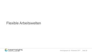 Seite 29meinungsraum.at – November 2017
Flexible Arbeitswelten
 