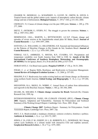 Economia das Mudanças Climáticasnte