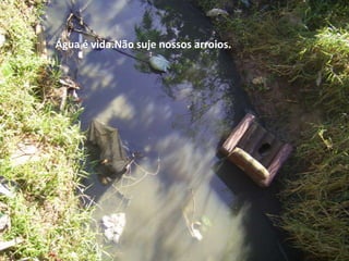 Água é vida.Não suje nossos arroios.