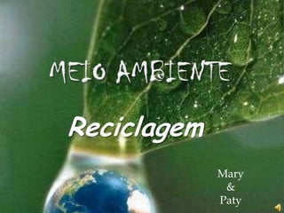 MEIO AMBIENTE Reciclagem Mary  & Paty 
