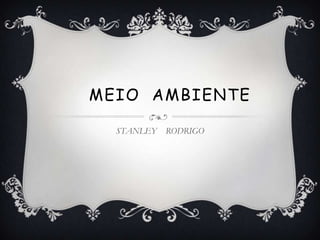 MEIO AMBIENTE

  STANLEY RODRIGO
 