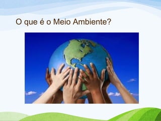 O que é o Meio Ambiente?
 