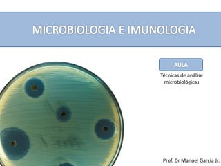 Prof. Dr Manoel Garcia Jr.
Técnicas de análise
microbiológicas
 
