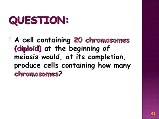 Meiosis Reduction Division