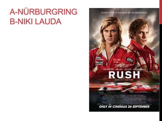 A-NÜRBURGRING 
B-NIKI LAUDA 
 