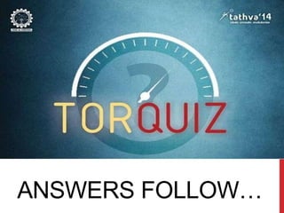 ANSWERS FOLLOW… 
 