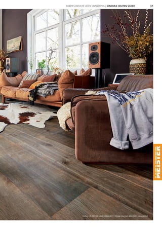 37RUIMTES OM IN TE LEVEN ONTWERPEN  |  LINDURA HOUTEN VLOER
Lindura | HD 300 | Eik rustiek olijfgrijs 8511 | Vintage-structuur, geborsteld | natuurgeolied
 