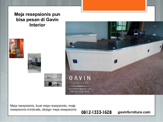 Meja kerja kantor dan resepsionis by gavin interior Meja kerja kantor dan resepsionis by gavin interior
