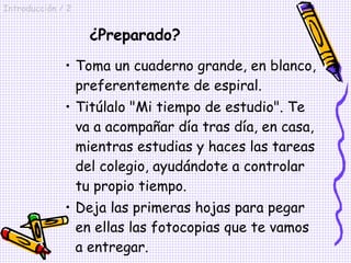 ¿Preparado? <ul><li>Toma un cuaderno grande, en blanco, preferentemente de espiral. </li></ul><ul><li>Titúlalo "Mi ti...