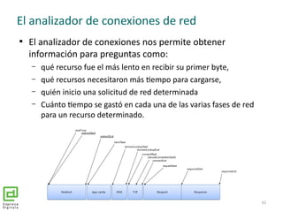 El analizador de conexiones de red

El analizador de conexiones nos permite obtener
información para preguntas como:
– qu...