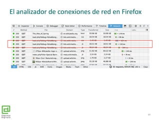 El analizador de conexiones de red en Firefox
69
 