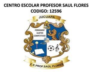 CENTRO ESCOLAR PROFESOR SAUL FLORES
CODIGO: 12596
 