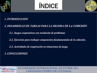Mejora de la cohesion en el futbol | PDF