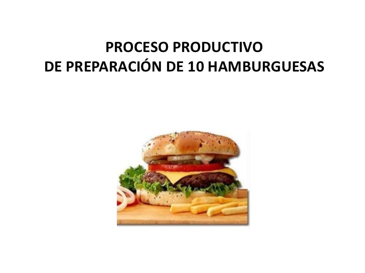 Mejoramiento del proceso productivo de elaboración de hamburguesas