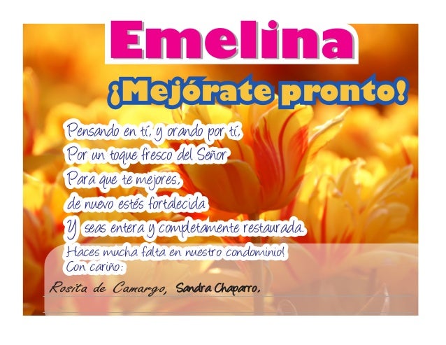 Mejorate pronto emelina