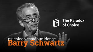 The Paradox 
of Choice 
psicólogo estadounidense 
Barry Schwartz 
 