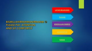 LATAR BELAKANG
TUJUAN
KEKEKALAN ENERGI
HAMMILTON
KASUS
 