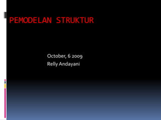 PEMODELAN STRUKTUR


        October, 6 2009
        Relly Andayani
 
