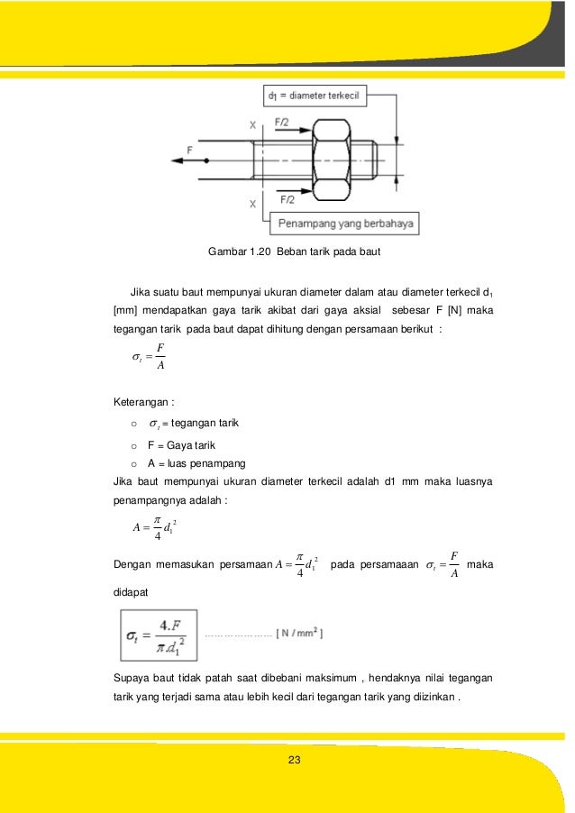 Mekanika Teknik dan Elemen Mesin