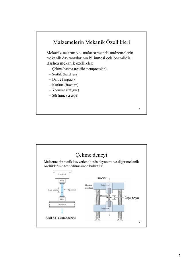 Mekanik Ozellikler