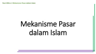 Mekanisme Pasar
dalam Islam
 