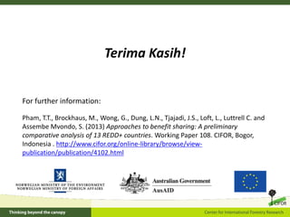 A global comparative review of REDD+ benefit sharing mechanisms