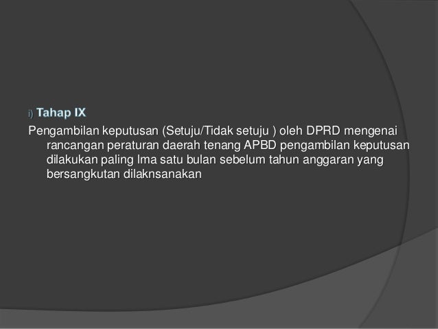 Mekanisme penyusunan apbd & pengaruh apbd terhadap 