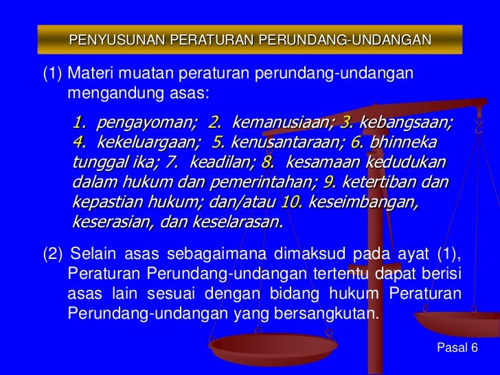 Mekanisme Penyusunan Peraturan Perundang Undangan