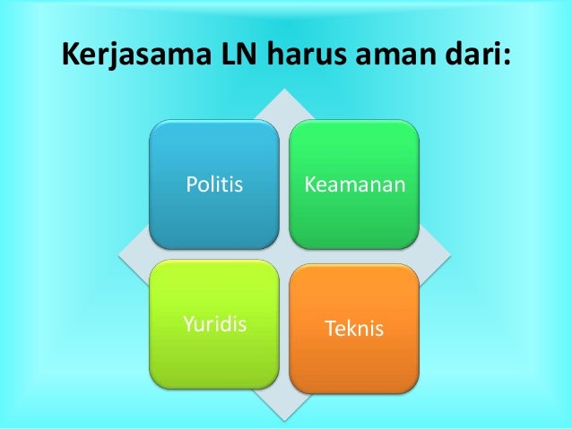 Mekanisme umum hubungan dan kerjasama luar negeri