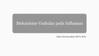 Mekanisme Vaskular pada Inflamasi
Aditya Johan Romadhon, SST.FT, M.Fis
 