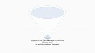 Bagaimana cara dan mekanisme menurunkan
inflamasi akut ?
(sertakan teori & jurnal pendukung)
 