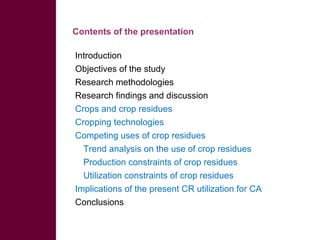 Competing uses, dynamics, and production and utilization constraints of crop residues in East Africa: Implications for conservation agriculture