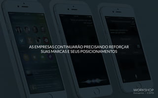 AS EMPRESAS CONTINUARÃO PRECISANDO REFORÇAR
SUAS MARCAS E SEUS POSICIONAMENTOS
WORKSHOP
D a t a p r e v – C O P D
 