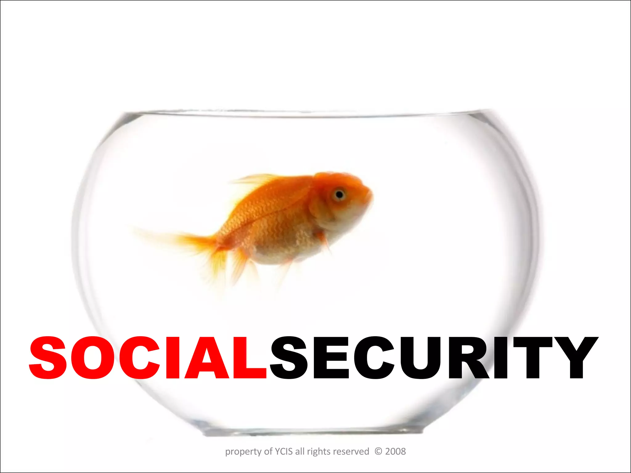 SOCIAL SECURITY property of YCIS all rights reserved  © 2008 