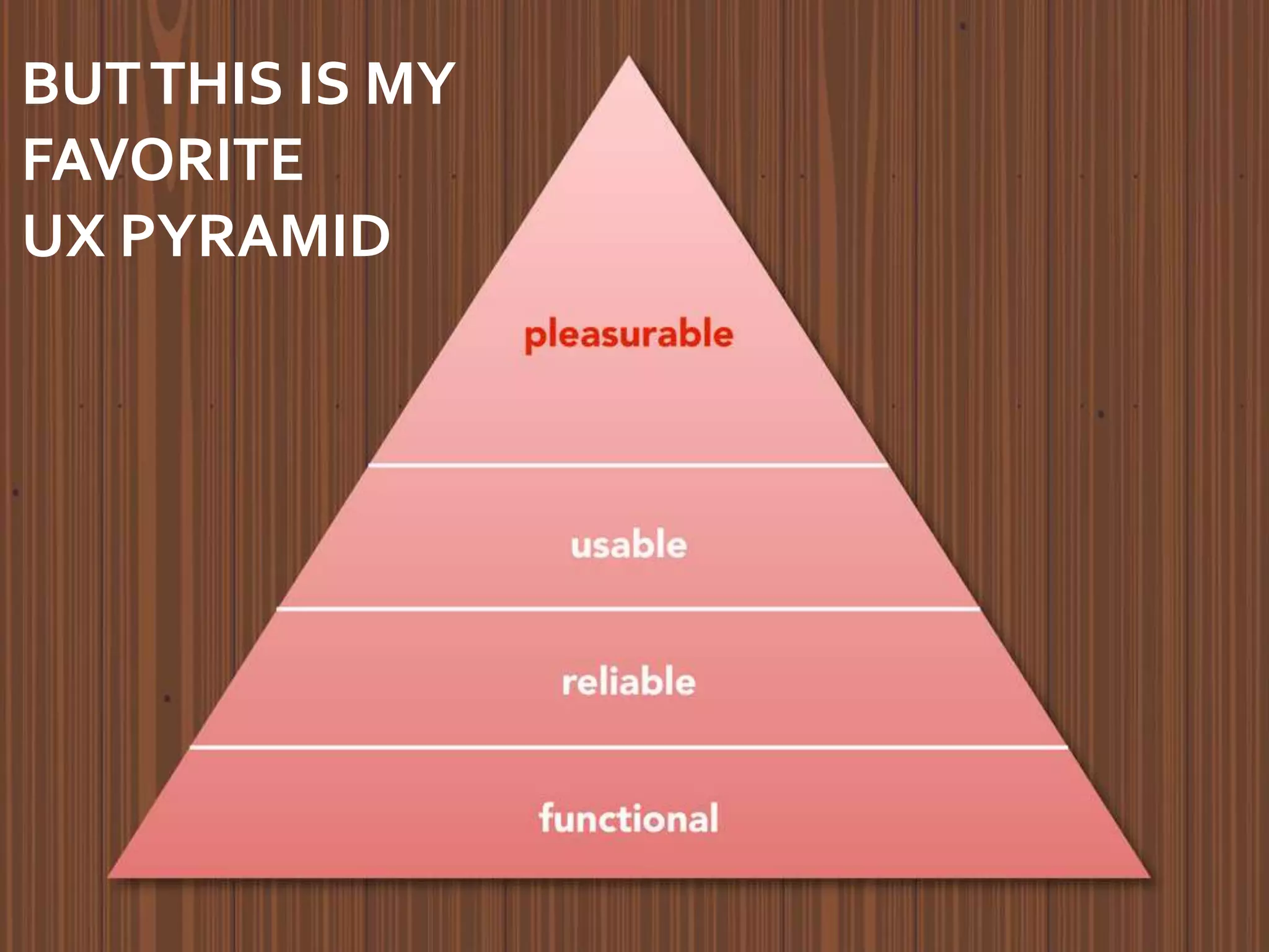 BUTTHIS IS MY
FAVORITE
UX PYRAMID
 