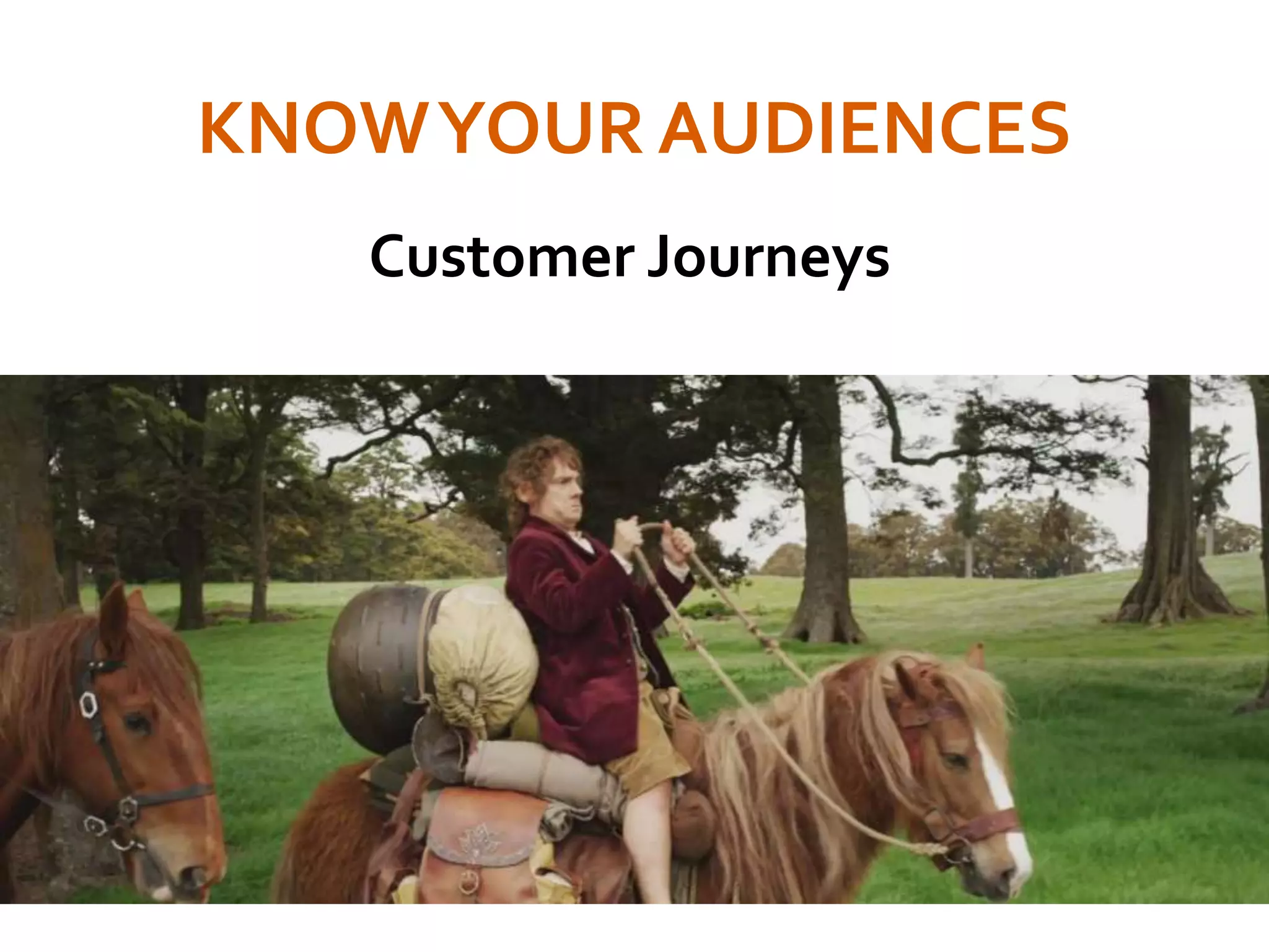 KNOWYOUR AUDIENCES
Customer Journeys
 