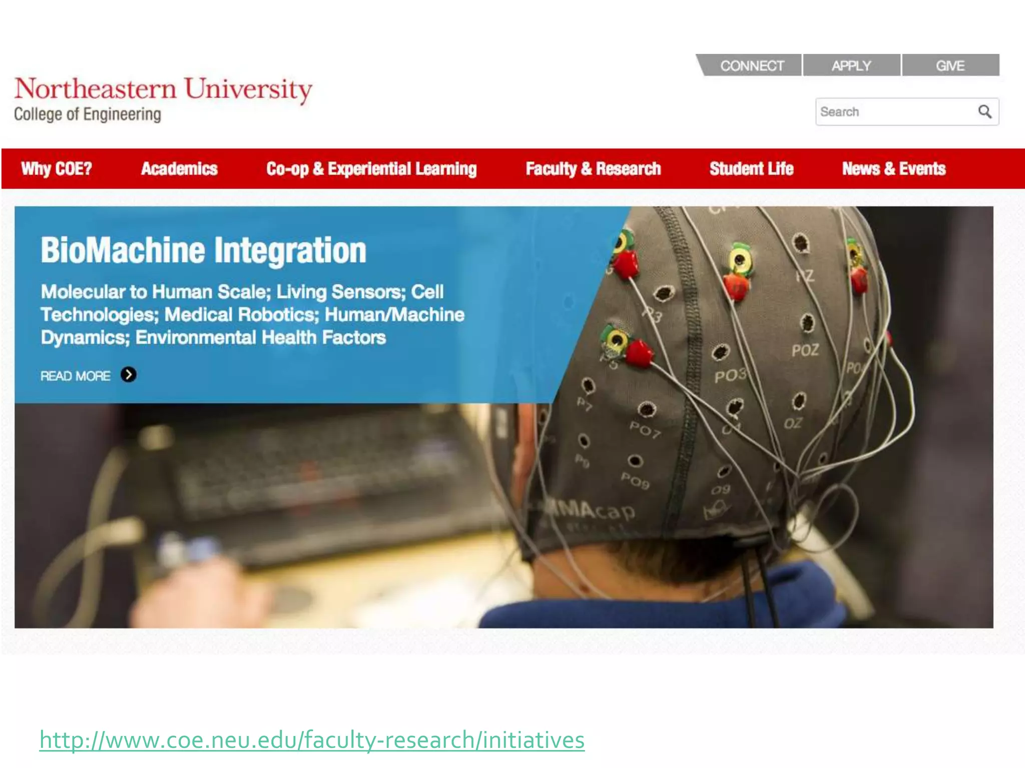 http://www.coe.neu.edu/faculty-research/initiatives
 