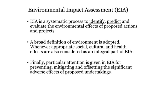 Environmental Impact Assessment | PPTX