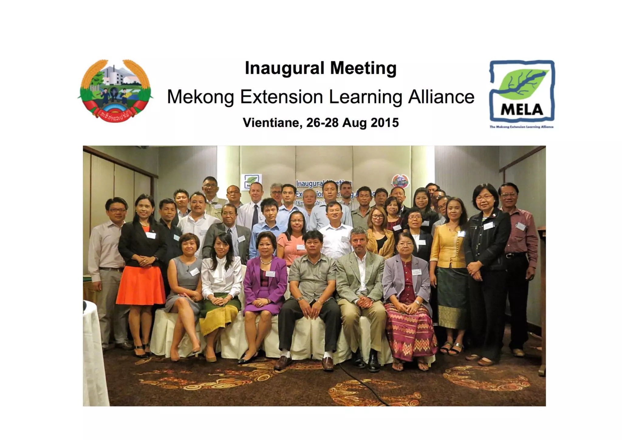 Mekong Extension Learning Alliance Inaugural Meeting Report PPT