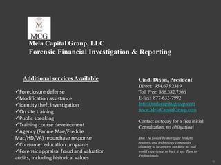 What We DoMCG provides forensic financial auditing investigation and reporting to law firms, law enforcement and banking clients.Services include:Financial fraud investigations