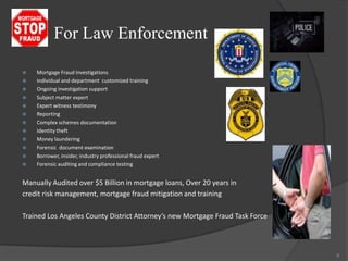 Conduct financial fraud training for FBI and law enforcement for over a decade