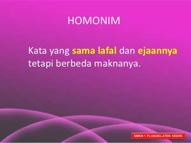 Contoh Homofon Homograf - Contoh 36