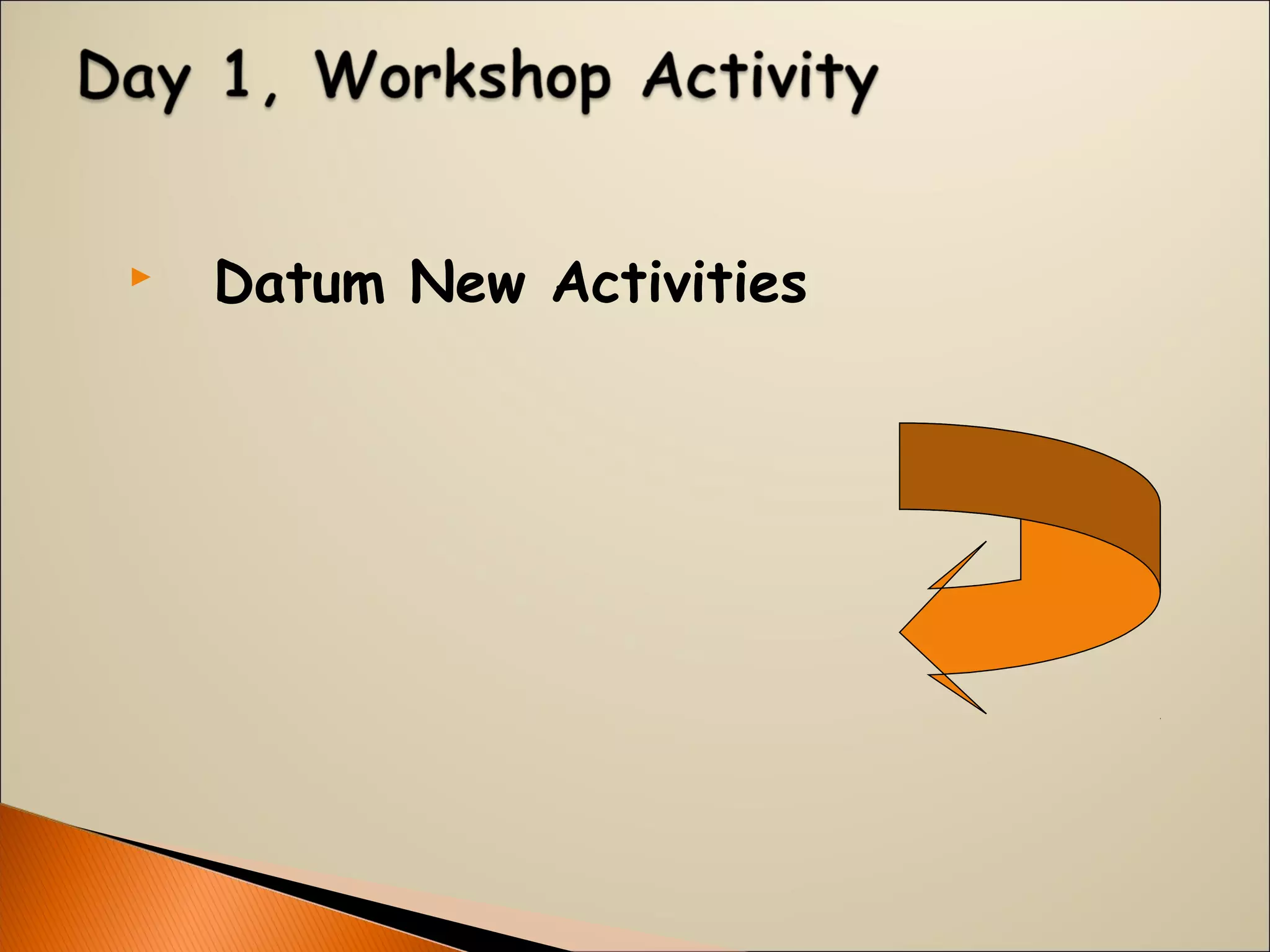  Datum New Activities
 