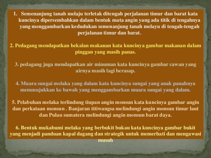 kegemilangan melaka sebagai pusat perdagangan