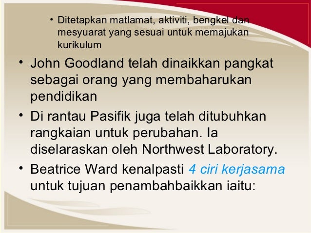 Melaksanakan perubahan kurikulum