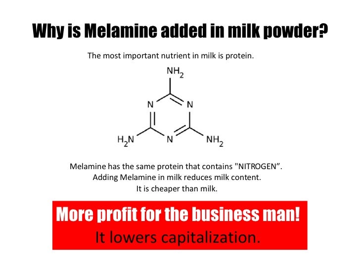 Why is Melamine added in